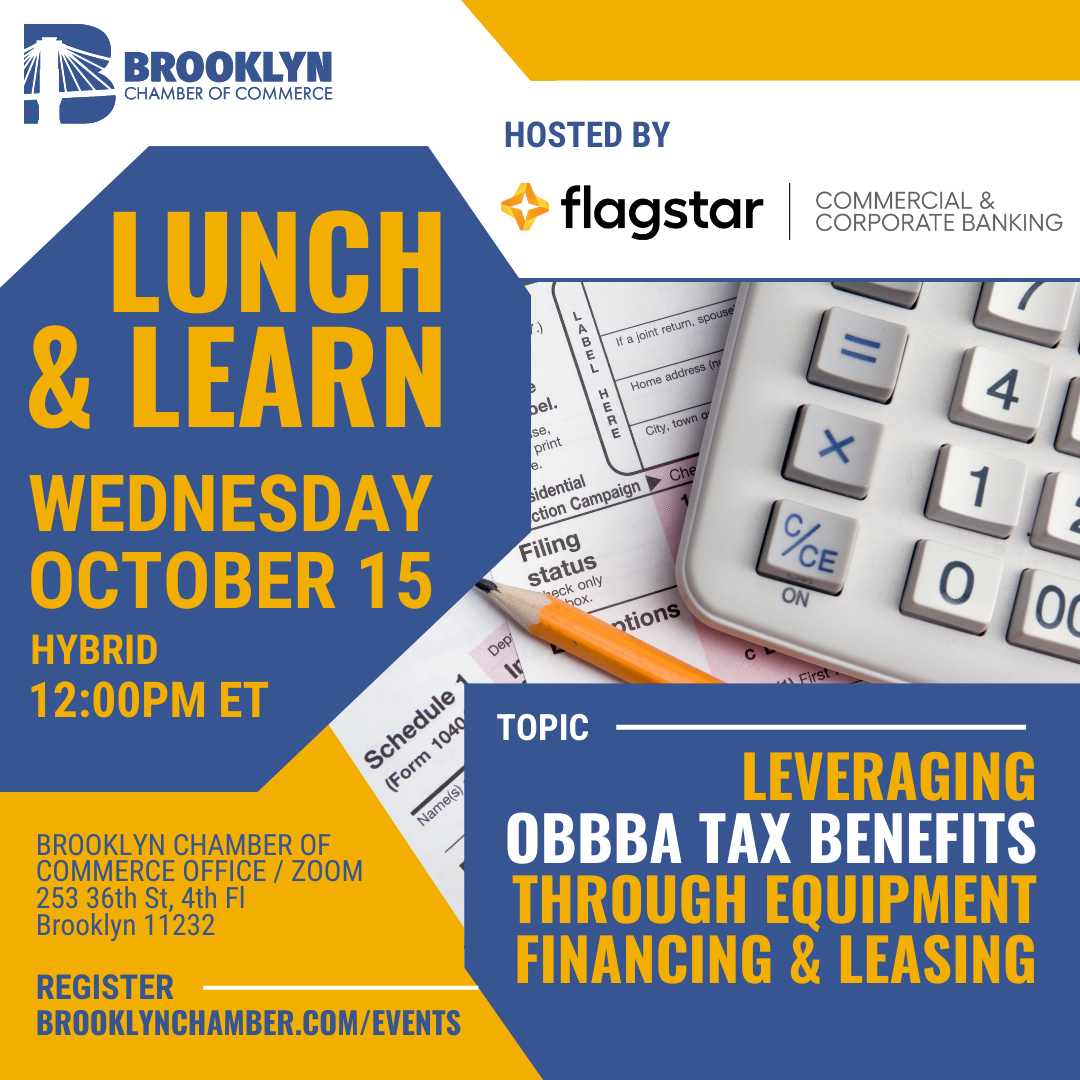 Lunch & Learn: Leveraging One Big Beautiful Bill Act Tax Benefits Through Equipment Financing & Leasing
